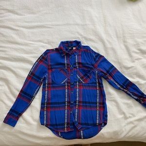 Printed flannel.